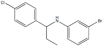 3-bromo-N-[1-(4-chlorophenyl)propyl]aniline Struktur