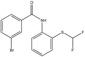 3-bromo-N-{2-[(difluoromethyl)sulfanyl]phenyl}benzamide Struktur