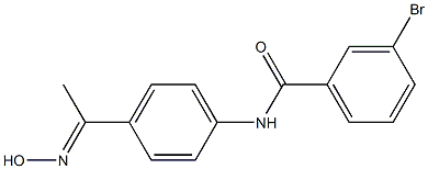 3-bromo-N-{4-[(1E)-N-hydroxyethanimidoyl]phenyl}benzamide Struktur