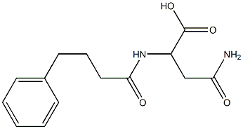 3-carbamoyl-2-(4-phenylbutanamido)propanoic acid Struktur