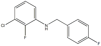 3-chloro-2-fluoro-N-[(4-fluorophenyl)methyl]aniline Struktur