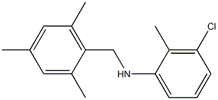 3-chloro-2-methyl-N-[(2,4,6-trimethylphenyl)methyl]aniline Struktur