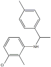 3-chloro-2-methyl-N-[1-(4-methylphenyl)ethyl]aniline Struktur