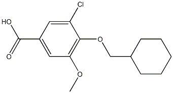 3-chloro-4-(cyclohexylmethoxy)-5-methoxybenzoic acid Struktur