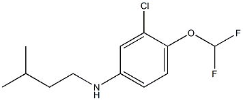 3-chloro-4-(difluoromethoxy)-N-(3-methylbutyl)aniline Struktur