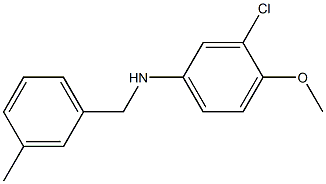 3-chloro-4-methoxy-N-[(3-methylphenyl)methyl]aniline Struktur