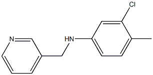 3-chloro-4-methyl-N-(pyridin-3-ylmethyl)aniline Struktur