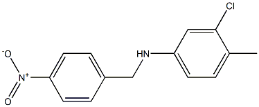 3-chloro-4-methyl-N-[(4-nitrophenyl)methyl]aniline Struktur