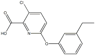 3-chloro-6-(3-ethylphenoxy)pyridine-2-carboxylic acid Struktur