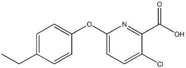 3-chloro-6-(4-ethylphenoxy)pyridine-2-carboxylic acid Struktur