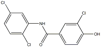 3-chloro-N-(2,5-dichlorophenyl)-4-hydroxybenzamide Struktur