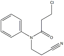 3-chloro-N-(2-cyanoethyl)-N-phenylpropanamide Struktur