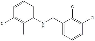 3-chloro-N-[(2,3-dichlorophenyl)methyl]-2-methylaniline Struktur