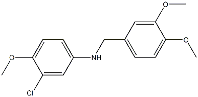 3-chloro-N-[(3,4-dimethoxyphenyl)methyl]-4-methoxyaniline Struktur