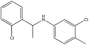 3-chloro-N-[1-(2-chlorophenyl)ethyl]-4-methylaniline Struktur