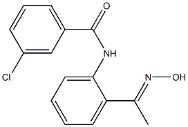 3-chloro-N-{2-[1-(hydroxyimino)ethyl]phenyl}benzamide Struktur