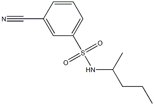 3-cyano-N-(1-methylbutyl)benzenesulfonamide Struktur