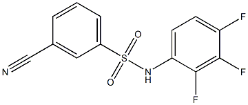 3-cyano-N-(2,3,4-trifluorophenyl)benzene-1-sulfonamide Struktur