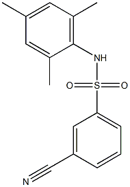 3-cyano-N-(2,4,6-trimethylphenyl)benzene-1-sulfonamide Struktur