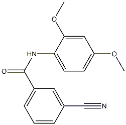 3-cyano-N-(2,4-dimethoxyphenyl)benzamide Struktur