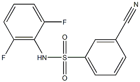 3-cyano-N-(2,6-difluorophenyl)benzene-1-sulfonamide Struktur