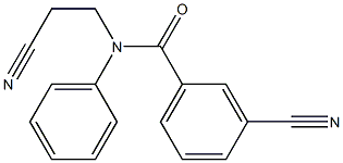 3-cyano-N-(2-cyanoethyl)-N-phenylbenzamide Struktur