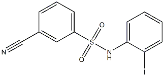 3-cyano-N-(2-iodophenyl)benzene-1-sulfonamide Struktur