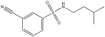 3-cyano-N-(3-methylbutyl)benzenesulfonamide Struktur