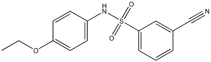 3-cyano-N-(4-ethoxyphenyl)benzene-1-sulfonamide Struktur