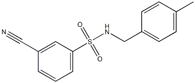 3-cyano-N-(4-methylbenzyl)benzenesulfonamide Struktur