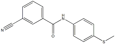 3-cyano-N-[4-(methylthio)phenyl]benzamide Struktur