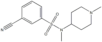 3-cyano-N-methyl-N-(1-methylpiperidin-4-yl)benzenesulfonamide Struktur