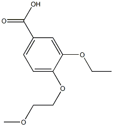 3-ethoxy-4-(2-methoxyethoxy)benzoic acid Struktur