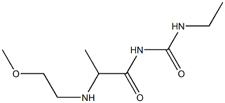 3-ethyl-1-{2-[(2-methoxyethyl)amino]propanoyl}urea Struktur