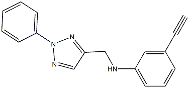 3-ethynyl-N-[(2-phenyl-2H-1,2,3-triazol-4-yl)methyl]aniline Struktur