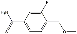 3-fluoro-4-(methoxymethyl)benzenecarbothioamide Struktur