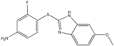 3-fluoro-4-[(6-methoxy-1H-1,3-benzodiazol-2-yl)sulfanyl]aniline Struktur