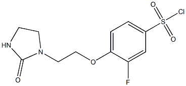 3-fluoro-4-[2-(2-oxoimidazolidin-1-yl)ethoxy]benzene-1-sulfonyl chloride Struktur