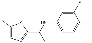 3-fluoro-4-methyl-N-[1-(5-methylthiophen-2-yl)ethyl]aniline Struktur