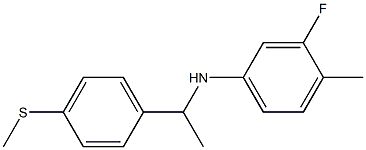 3-fluoro-4-methyl-N-{1-[4-(methylsulfanyl)phenyl]ethyl}aniline Struktur