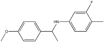 3-fluoro-N-[1-(4-methoxyphenyl)ethyl]-4-methylaniline Struktur