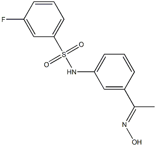 3-fluoro-N-{3-[1-(hydroxyimino)ethyl]phenyl}benzene-1-sulfonamide Struktur