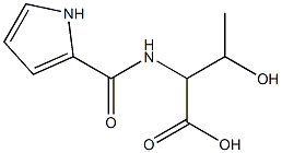 3-hydroxy-2-(1H-pyrrol-2-ylformamido)butanoic acid Struktur