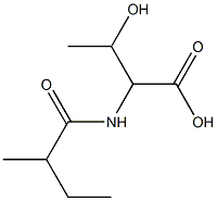 3-hydroxy-2-[(2-methylbutanoyl)amino]butanoic acid Struktur