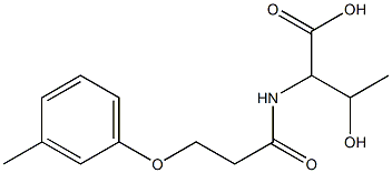 3-hydroxy-2-[3-(3-methylphenoxy)propanamido]butanoic acid Structure