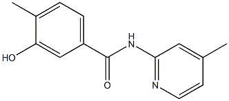 3-hydroxy-4-methyl-N-(4-methylpyridin-2-yl)benzamide Struktur