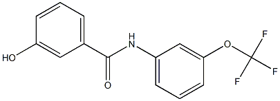 3-hydroxy-N-[3-(trifluoromethoxy)phenyl]benzamide Struktur