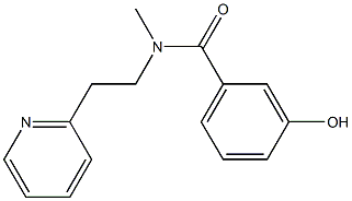 3-hydroxy-N-methyl-N-[2-(pyridin-2-yl)ethyl]benzamide Struktur