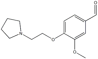 3-methoxy-4-[2-(pyrrolidin-1-yl)ethoxy]benzaldehyde Struktur