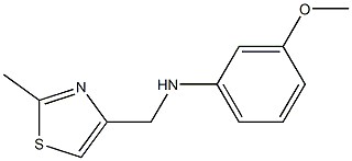 3-methoxy-N-[(2-methyl-1,3-thiazol-4-yl)methyl]aniline Struktur